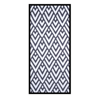 Interior carpet MAT PDM BRAND KAIKU 90x200CM WHITE/BLACK Carpet Home &amp; Furniture พรมภายใน เสื่ออเนกประสงค์ PDM BRAND KAI