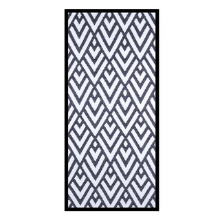 Interior carpet MAT PDM BRAND KAIKU 90x200CM WHITE/BLACK Carpet Home &amp; Furniture พรมภายใน เสื่ออเนกประสงค์ PDM BRAND KAI