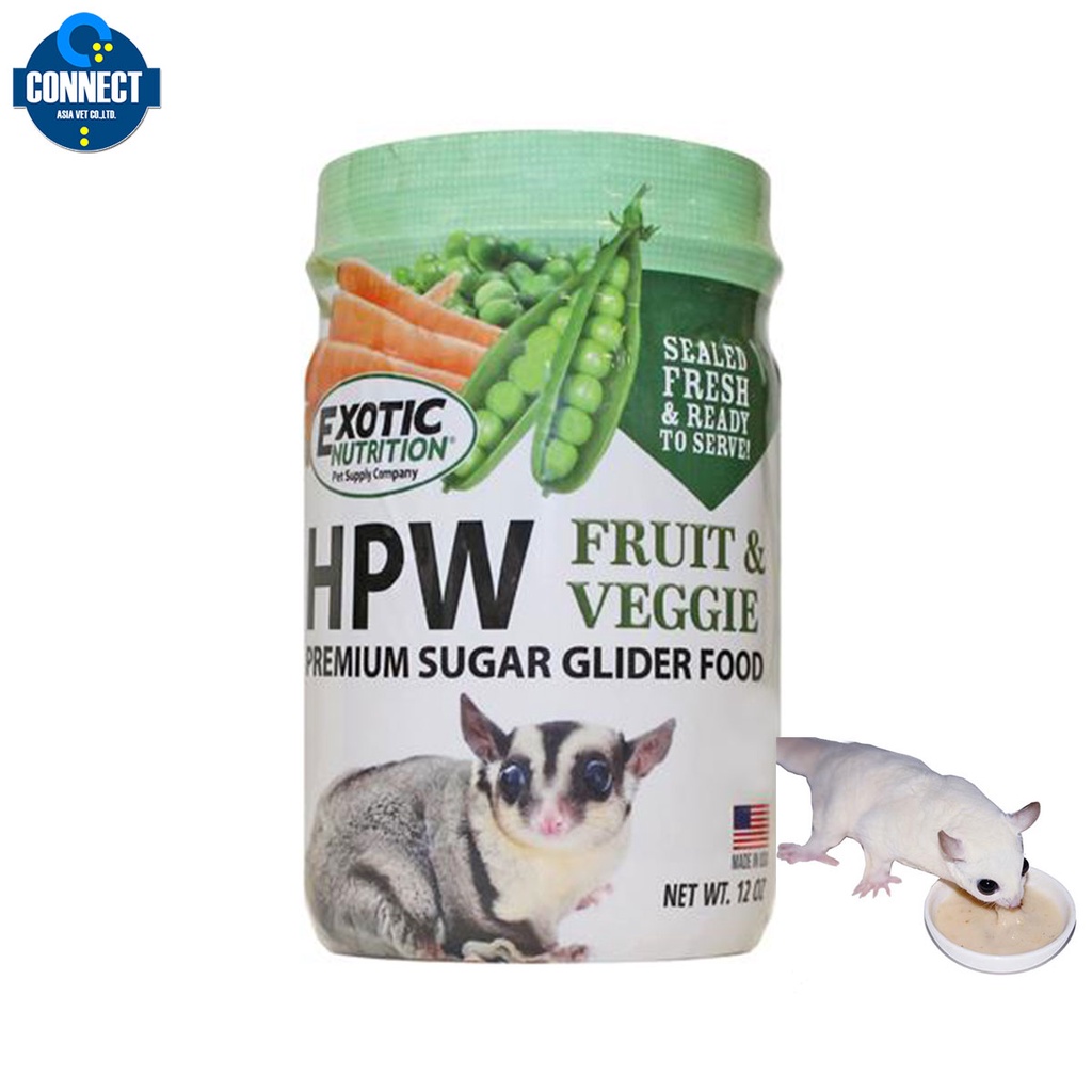 Exotic Nutrition -ไฮโปรตีนวอมบารู ฟรุ๊ตแอนด์เวกกี้ (รสผักผลไม้) อาหารชูการ์ไกลเดอร์แบบขวดพร้อมทาน ขนาด 340 กรัม {แถมขนม}