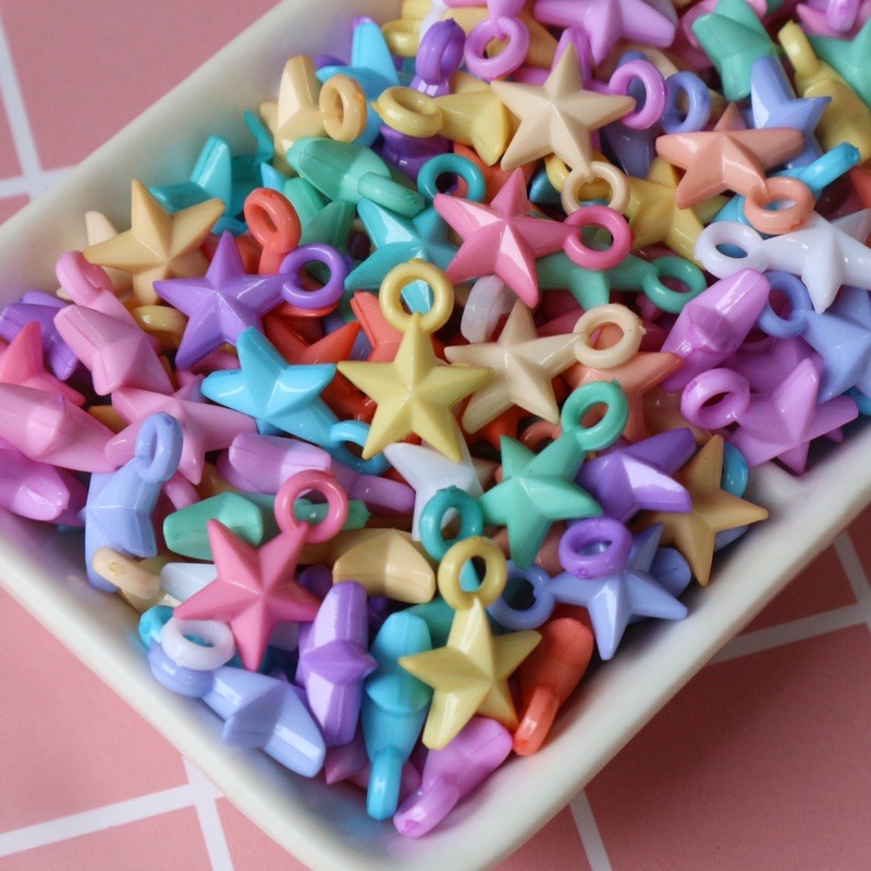 จี้ดาวแหลมพาสเทล(คละสี)size13mm "Made in Japan"