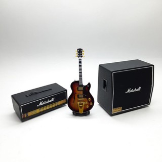 กีตาร์จิ๋ว gibson ELVIS PRESLEY plus ampli marshall จอแสดงผลตกแต่งบ้าน ขนาดเล็ก