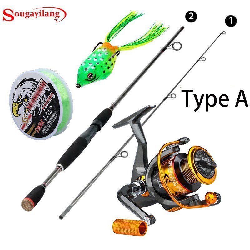 Sougayilang 1.8m Spinning Fishing Rod and Reel Set 1000-2000-3000-4000 ...