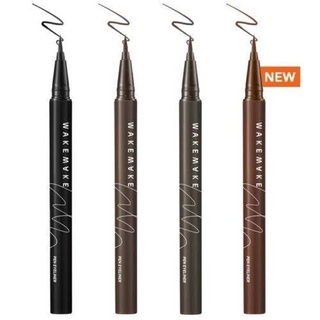 [สินค้าของแท้/พร้อมส่ง100%] WAKE MAKE  ANY PROOF PEN EYELINER RENEWAL #01 Black &amp; #03 Dark Brown