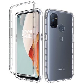 Shockproof Armor Case OnePlus 9 Pro Nord N200 5G/N100/N10 Casing 3 in 1 Luxury Anti-Knock Case Front Back Double Protection Transparent TPU Soft silicone Phone Protective Back Cover