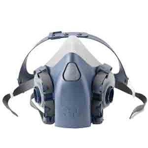 3M 7502,7503 หน้ากากครึ่งหน้า ชนิดไส้กรองคู่ ผลิตจากซิลิโคน  ขนาดให้เลือก  กลาง ใหญ่