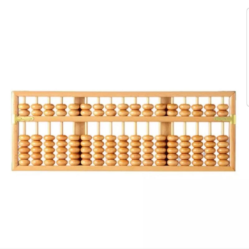 ลูกคิดจีน 17 แถว Chinese Abacus ขนาดใหญ่มาตรฐาน สีน้ำตาลไม้ เกรดพรีเมี่ยม สวยงาม คลาสสิค ขนาด 17 X 4