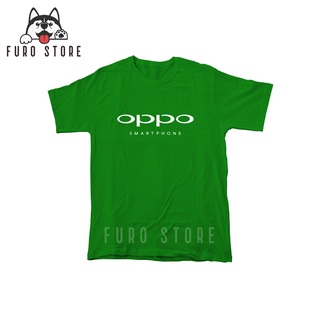 เสื้อยืดแขนสั้น ผ้าฝ้าย พิมพ์ลาย Furo Store Oppo Smartphone 30s สีเขียว