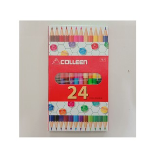 ดินสอสีไม้Colleen ดินสอสีไม้คอลลีน สีไม้คอลลีน 24สี 12ด้าม รุ่น787 สีไม้คอลลีน 24สี 12ด้าม 2หัว colleen 24 color