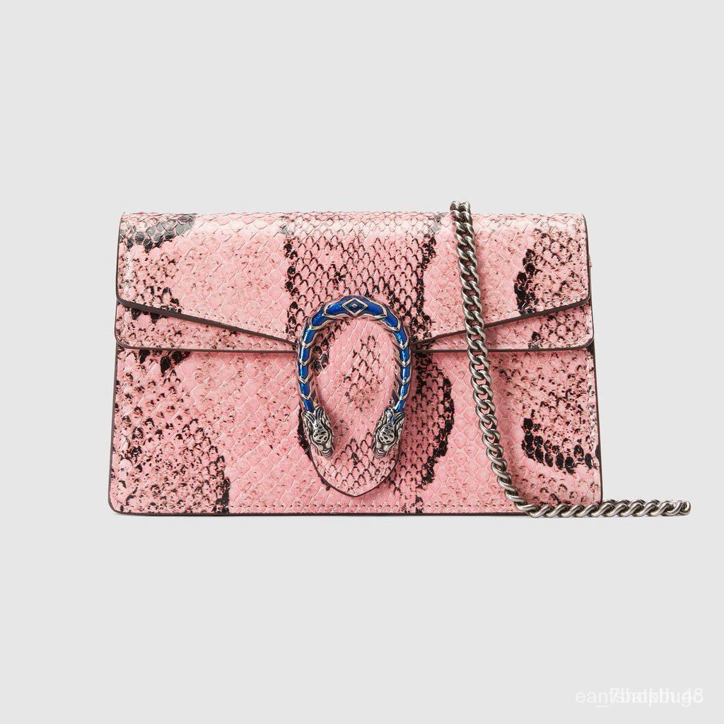 Gucci / New / Dionysus series python leather super mini handbag / light pink python leather / Authentic 100% / 16.5-20CM
