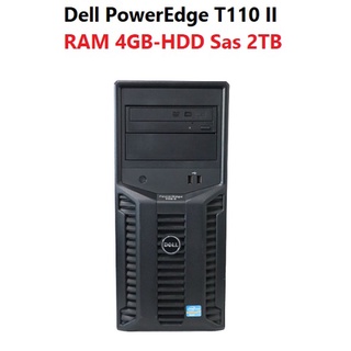 Server Dell PowerEdge T110 II Intel Xeon E3-1220 V2 @3.10GHz -RAM 4GB -HDD Sas 2TB -DVD-RW