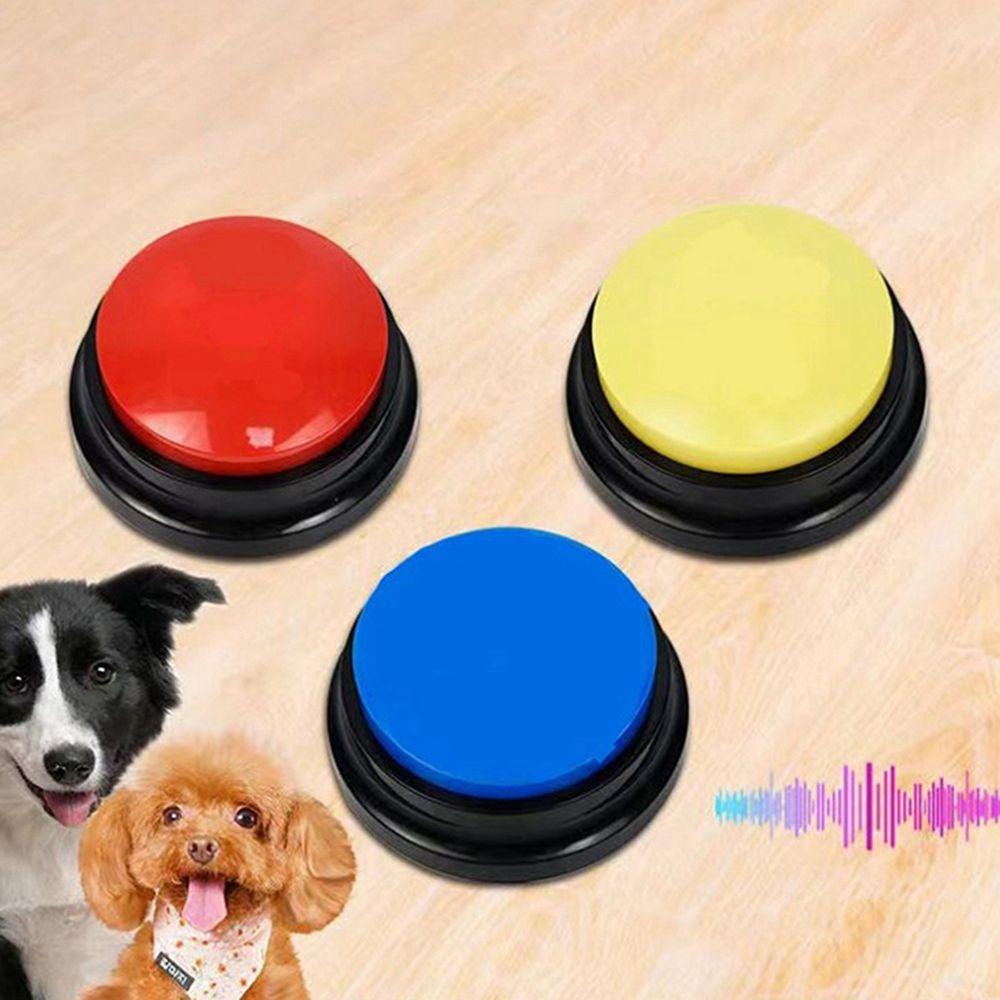 MXGOODS Recordable Talking Button Interactive Toys Answering Buttons Dog Toys Easy Carry Noise Makers Pet  Supplies Voice Recording Sound Button Voice Repeater Recording Toy/Multic