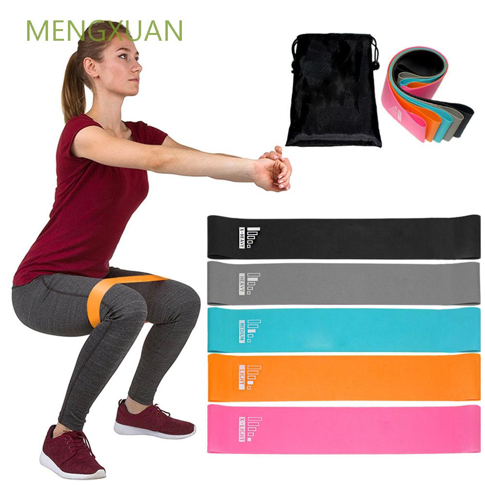 MENGXUAN 5pcs/set Resistance Bands Elastic Fitness Equipment Stretch