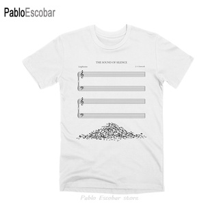 GILDAN 【Clic Fashion】เสื้อยืดผ้าฝ้าย 100% พิมพ์ลาย The Sound Of Silence Punny Simon And Garfunkel Notes Musical Notation