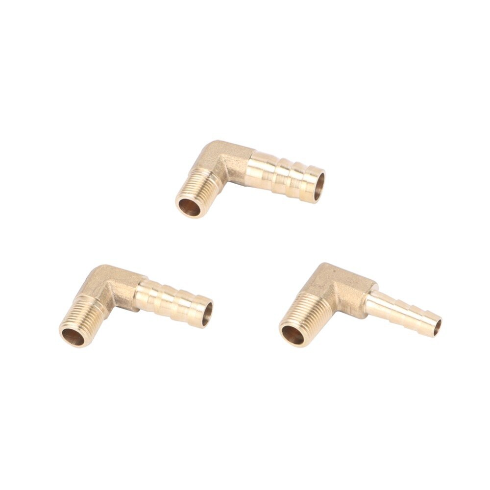 1 ชิ้นทองเหลืองท่อข้อต่อข้อศอก 6/8/10 มิลลิเมตรถึง 1/8"BSP ชายด้าย Barbed Connector