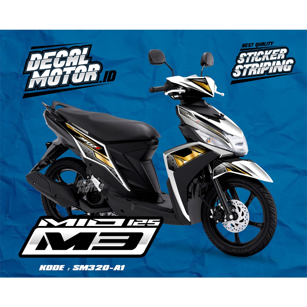 Mio M3 Stripping - พิมพ์สติ๊กเกอร์มอเตอร์ไซค์ - Striping - Custom - SM3 20