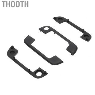 Thooth Car Exterior Door Handle 51218122442 Black Frame Trim Cover Set for E36 E34 E32