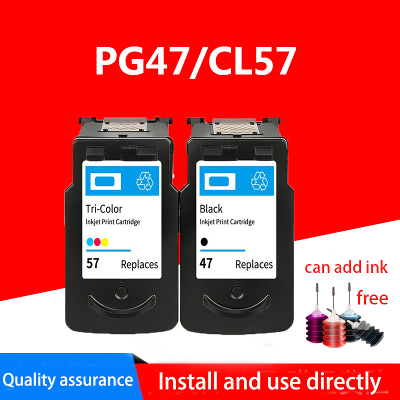Canon PG-47 CL-57 CL-57s PG47 CL57 CL57s Black Colour Ink Cartridge E410 E470 E460 E470 E480