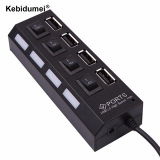 KEBIDUMEI 4-Port USB HUB 2.0 มีสวิทซ์แยก