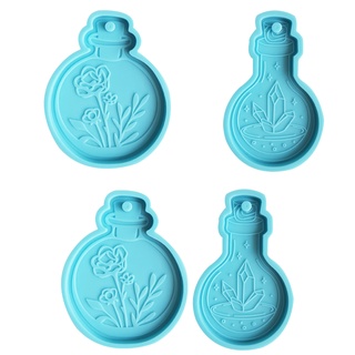 10MK Diy Vase Mold Gem Flower Bottle Keychain Silicone Mold Pendant Decoration Mold