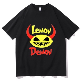 พิมพ์ลายวินเทจเสื้อยืดผ้าฝ้าย พิมพ์ลาย Lemon Demon สไตล์เรโทร แฟชั่นสําหรับผู้ชาย และผู้หญิง#39; s เสื้อแขนสั้น สไตล์ฮิป