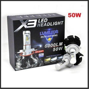 X3 ไฟ LED รถพร้อม ZES 2nd G Chipset HiLo Beam H4 H11 H3 HB4 H7 HB3 H1