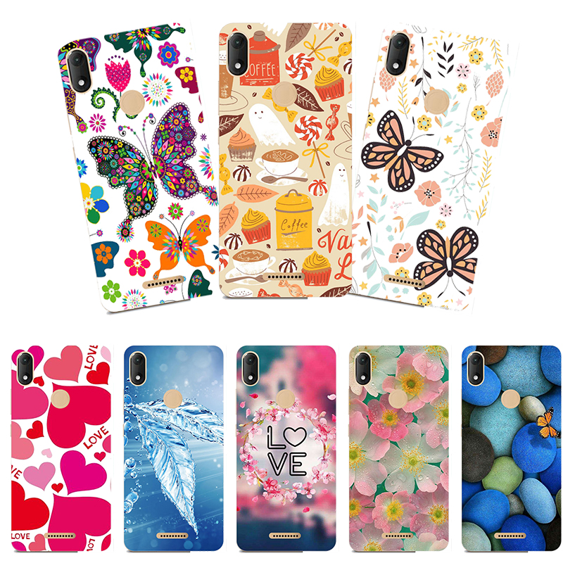 Soft Silicone Printed Cell Phone Case Cover for Wiko View Max Colorful Back Phone Cover cute Cartoon Flower pattened Cases