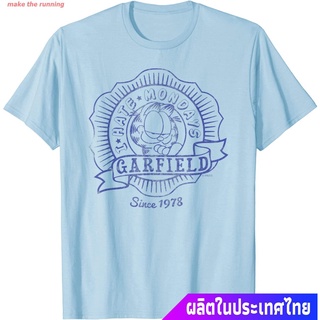 make the running Garfieldเสื้อยืดถักฤดูร้อน Garfield I Hate Mondays Garfield Short sleeve T-shirts ชุดลำลอง