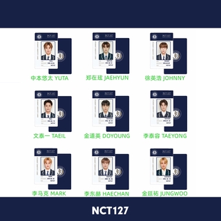 การ์ดบัตรนักเรียน Nct127 doyoung jungwoo haechan taeyong jaehyun