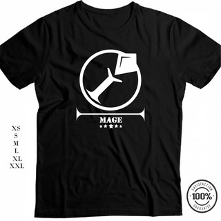 เสื้อขาว - ML MAGE พิมพ์ TSHIRT คุณภาพดีเยี่ยม (ML6)