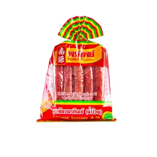 พรทิพย์ กุนเชียงหมูเชือกเขียว สูตรมันน้อย (7%)ขนาด 450, 900 กรัม