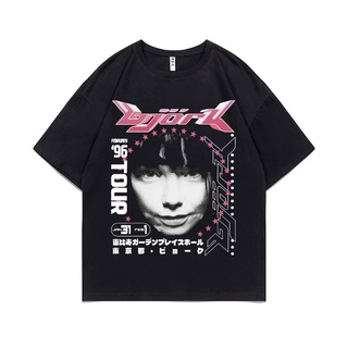 เสื้อยืดครอปใหม่ เสื้อยืดแขนสั้น ผ้าฝ้าย 100% พิมพ์ลายอัลบั้มเพลง Bjork Japanese Tour 1996 สไตล์ฮิปฮอป สตรีท สําหรับผู้ช