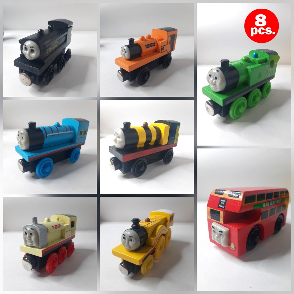 พร้อมส่ง รถไฟโทมัส งานไม้ หัวแม่เหล็ก ชุด 8 ชิ้น Thomas And Friends Wooden Railway Trains 8pcs/lot ข