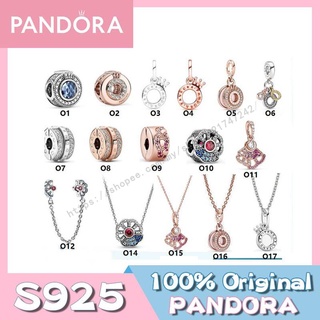 Pandora มงกุฎเงิน 925 ห้อยจี้ รูปตัว O ของขวัญวันเกิด สําหรับผู้หญิง p825