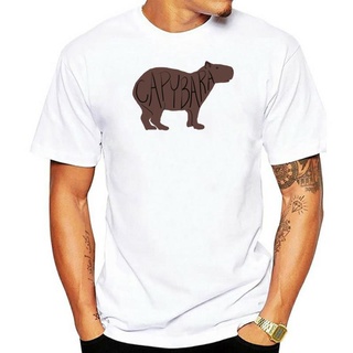 เสื้อยืดแขนสั้นลําลอง คอกลม พิมพ์ลาย Capybara แฟชั่นฤดูร้อน สําหรับผู้ชายS-5XL