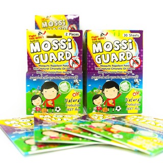 Mossi Guard 2 แผ่น / ซอง มอซซี่ การ์ด แผ่นแปะป้องกันยุง สารสกัดจากธรรมชาติ แผ่นแปะกันยุง