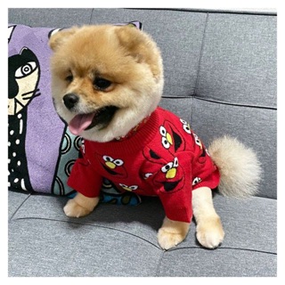 🐶🐱Elmo Sweater🐱🐶 สเวตเตอร์ไหมพรมลายเอลโม่