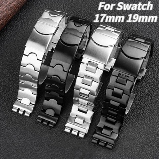 SWATCH สายนาฬิกาข้อมือสเตนเลส 17 มม. 19 มม. สําหรับ YGS749GYCS511G