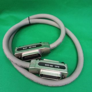 IEEE-488 GPIB CABLE,โลหะ Hook สายสีเทา ส่งจากไทย