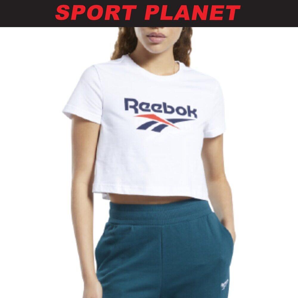 SDEAZ☒☊Reebok Women Classic Vector Crop Short Sleeve Top Shirt Baju Perempuan (FK2759) Sport Planet 53-07