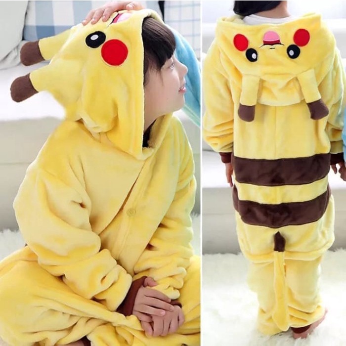 ตุ๊กตาโปเกมอน PIKACHU ONESIE (เด็ก) PAJAMA COSTUME - 100CM
