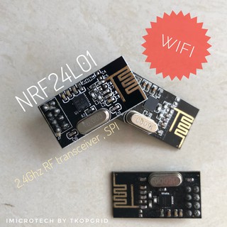 โมดูลไร้สาย NRF24L01 (original), 2.4 Ghz RF transceiver, SPI