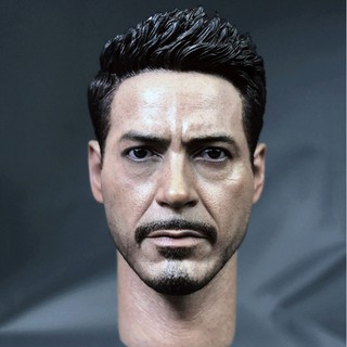 โมเดลหัวแกะสลัก A Tony Stark สเกล 1/6 ขนาด 12 นิ้ว ของเล่นสําหรับเด็กผู้ชาย