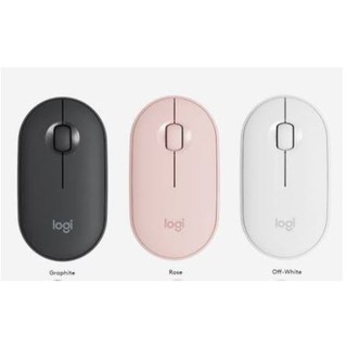 MOUSE LOGITECH M350 PEBBLE WIRELESS MOUSE มี3สี