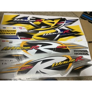 สติกเกอร์ติดรถมอเตอร์ไซค์ WAVE125R เคลือบเงาแท้ หลากหลายสีในตัวเลือก และมีสำหรับรถมอเตอร์ไซค์รุ่นอื่นๆ