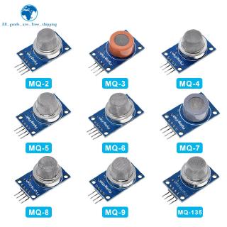 โมดูลเซนเซอร์ตรวจจับควัน แก๊สเหลว MQ-2 MQ-3 MQ-4 MQ-5 MQ-6 MQ-7 MQ-8 MQ-9 MQ-135 สําหรับผู้เริ่มต้น Arduino DIY