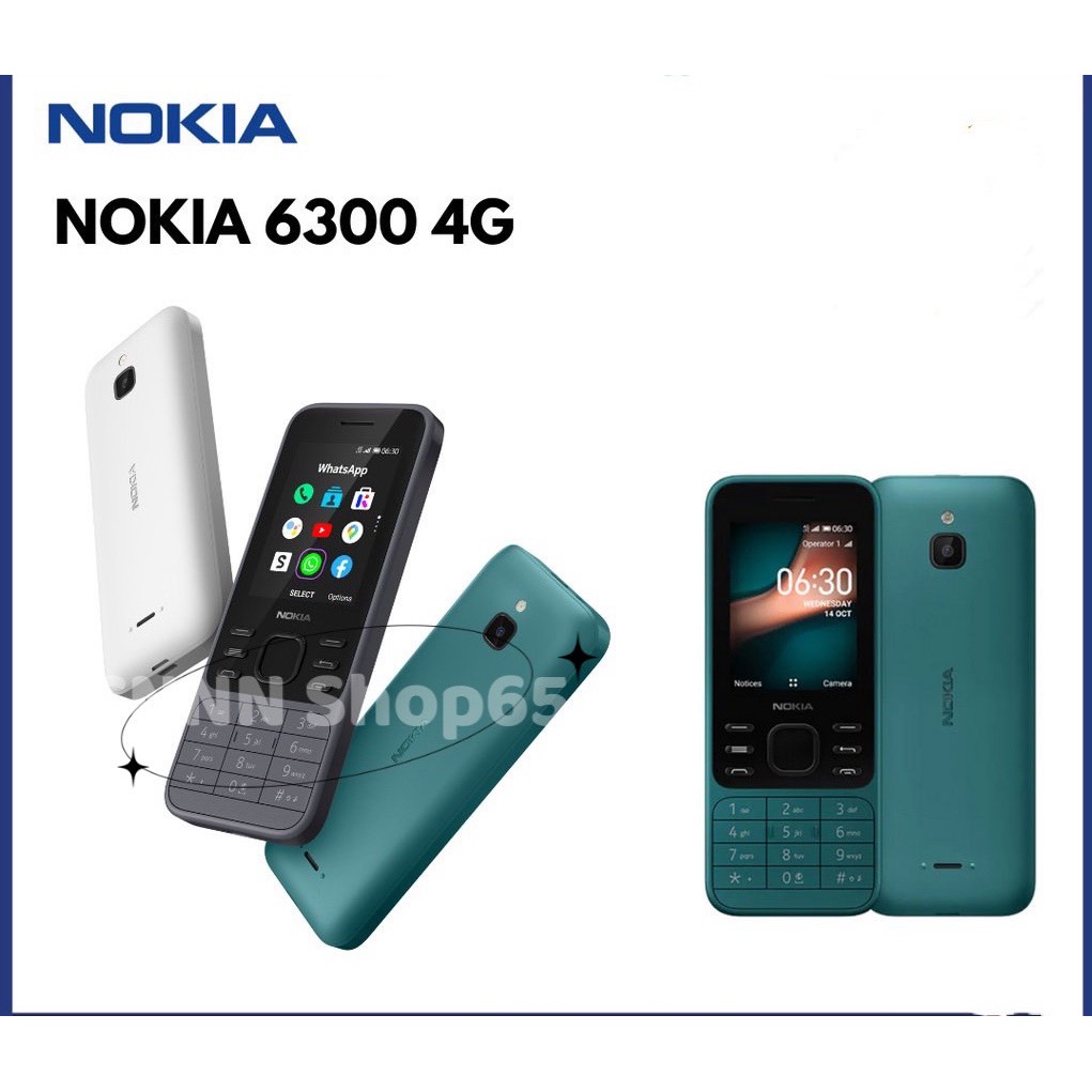 NOKIA 6300 4G สองซิม โทรศัพท์ปุ่มกด wifi hotspot โทรศัพท์สำรอง โทรศัพท์มือถือสำหรับนักเรียน โทรศัพท์ปุ่มกด ภาษาไทย