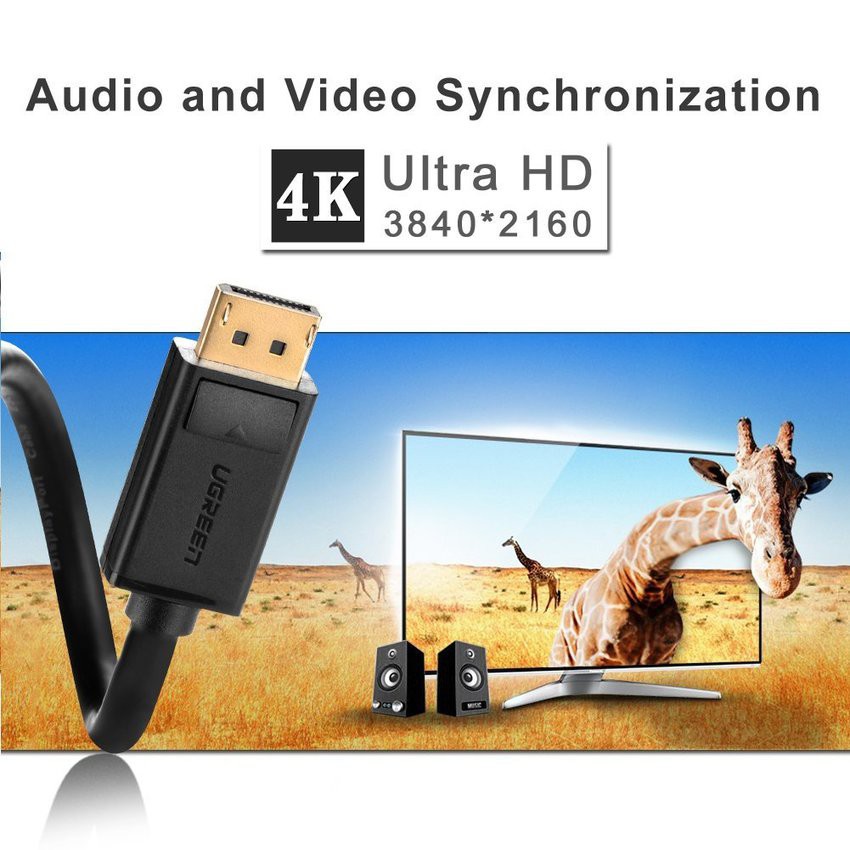 UGREEN  รุ่น 10212 สายต่อสัญญาณภาพ DisplayPort (DP)  รองรับ4K60Hz / FHD 1080p 144Hz สายต่อจอ 3M - รูปที่ 5