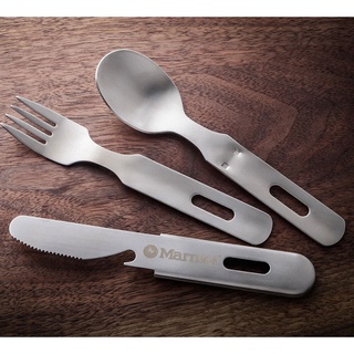 มีตำหนิ สภาพ 95% Marmot ชุดช้อนส้อมสนาม ประกอบด้วยช้อน ส้อม …