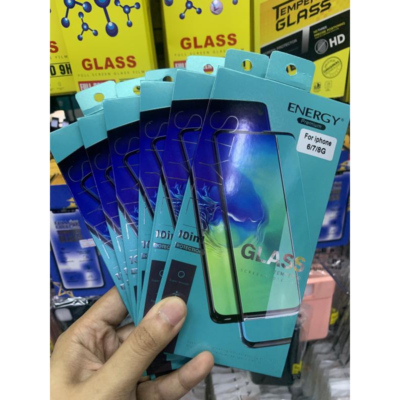 [ส่งจากไทย] ฟิล์มกระจกใสไม่เต็มจอ ENERGY 2.5D 9H For iPhoneคุณสมบัติ 10in1 premium