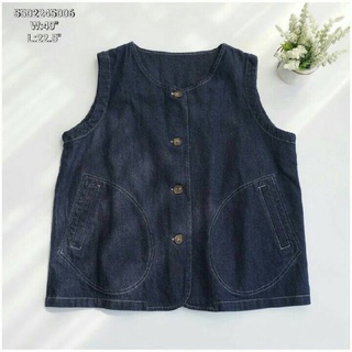 เสื้อกั๊กผ้ายีนส์งานญี่ปุ่น japanese styled jeans vest